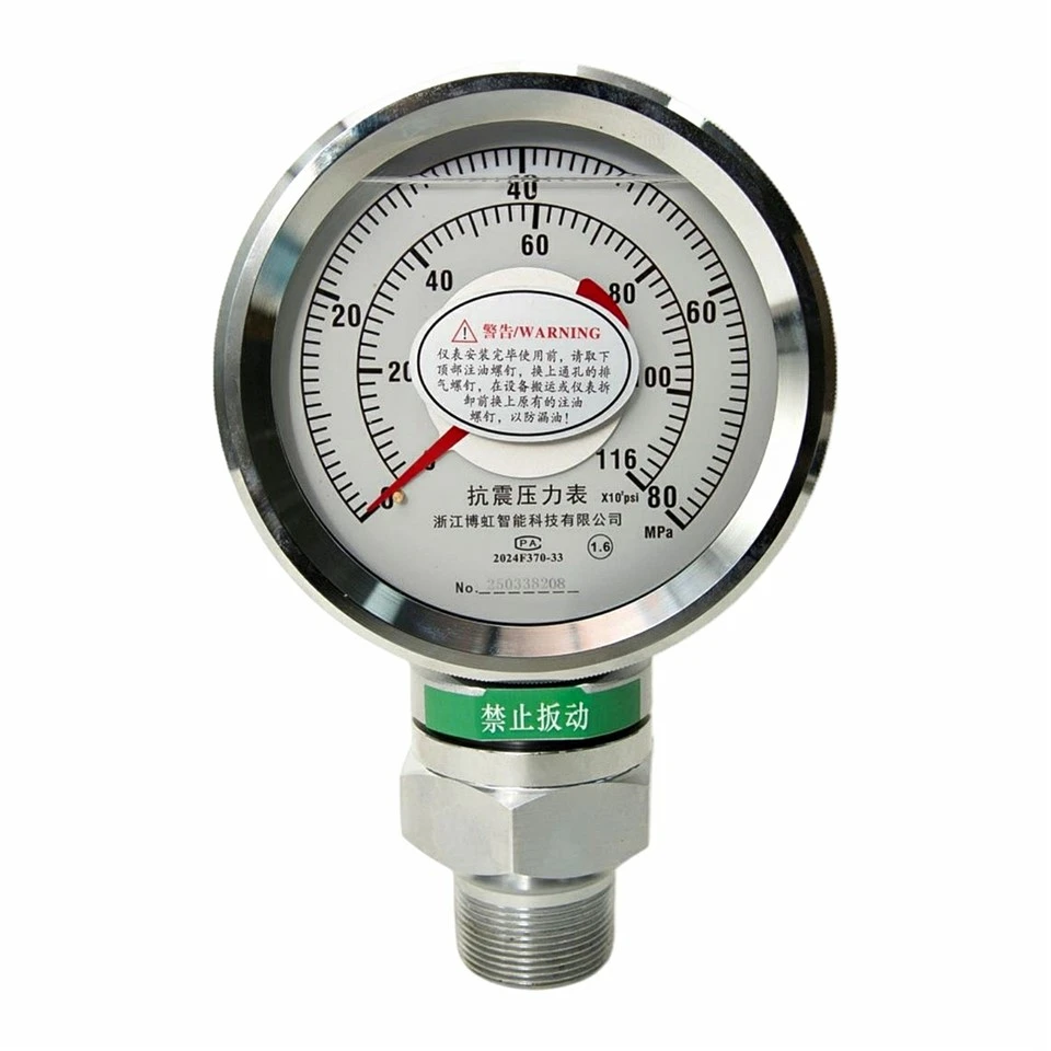 Tolok Tekanan Tahan Getaran Kalis Kejutan 150mm